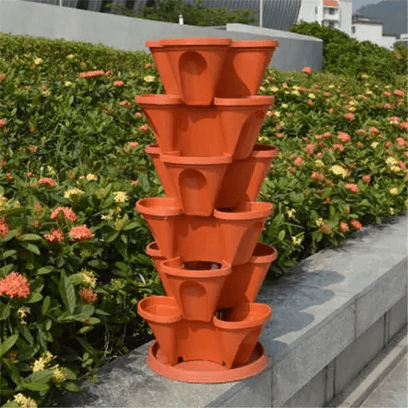🌼Plant Festival Special 49% OFF-Stand Stacking Planters Strawberry Planting Pots - Image 2