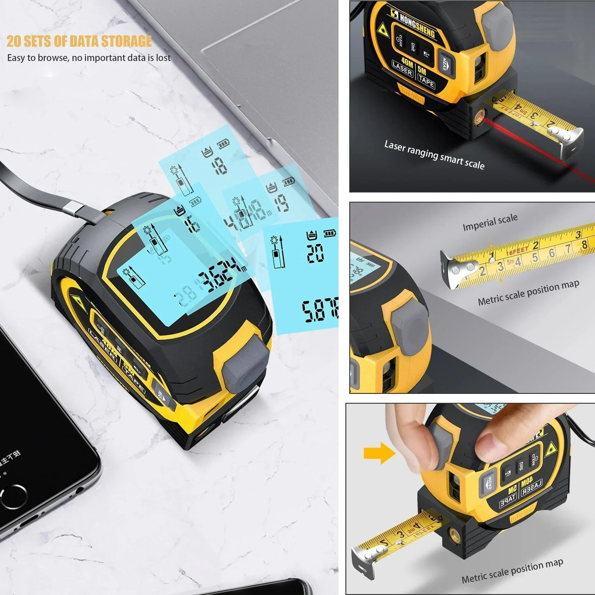 Made in Germany🎉Measurin Sight 3-In-1 Infrared Laser Tape Measuring - Image 3