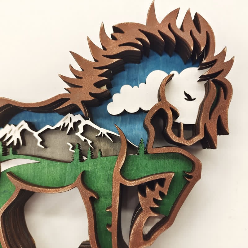 3D Carving Animals Home Decoration Accessories Wooden Crafts Creative Gift - Image 11