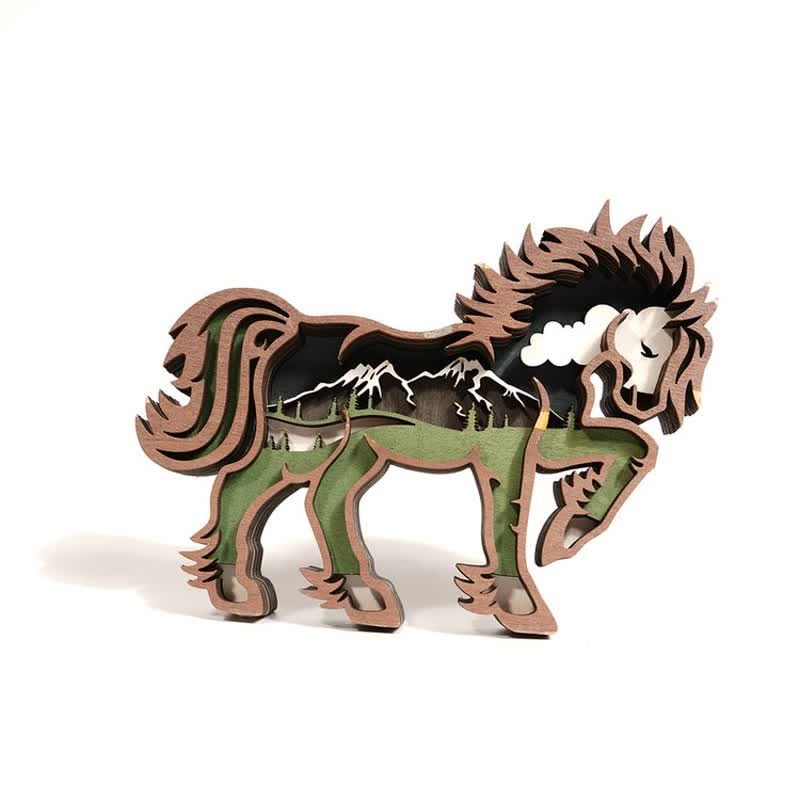3D Carving Animals Home Decoration Accessories Wooden Crafts Creative Gift - Image 12