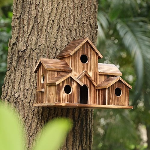 6 Hole Handmade Bird House - GIFT FOR NATURE LOVERS - Image 7