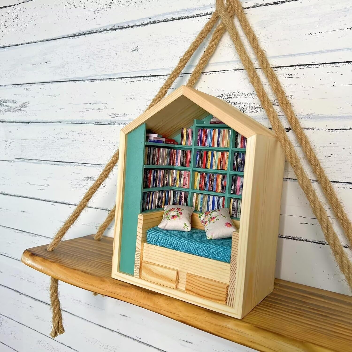 Miniature Anxiety Bookcase – An antique-style bookstore with tiny books - Image 6