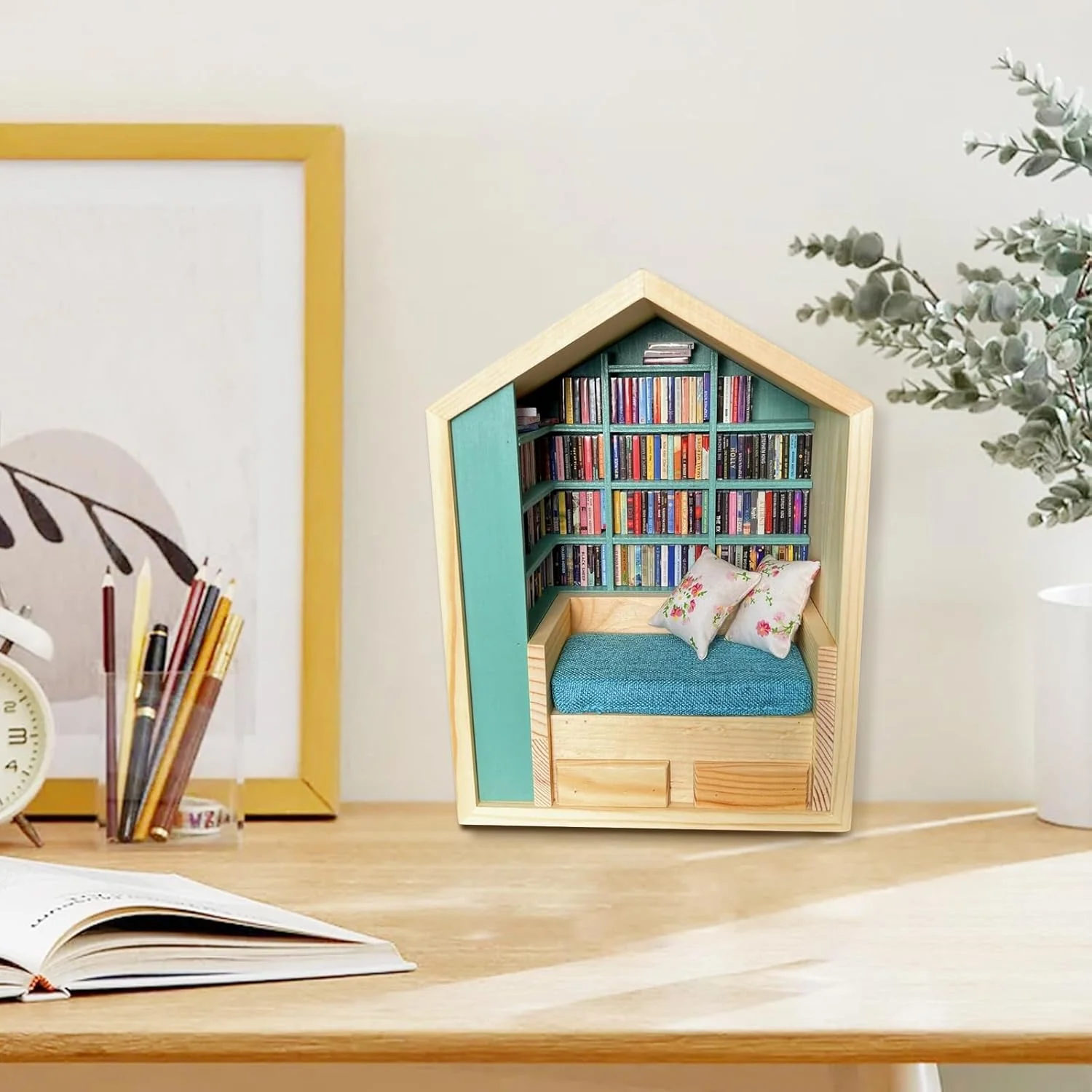 Miniature Anxiety Bookcase – An antique-style bookstore with tiny books - Image 7