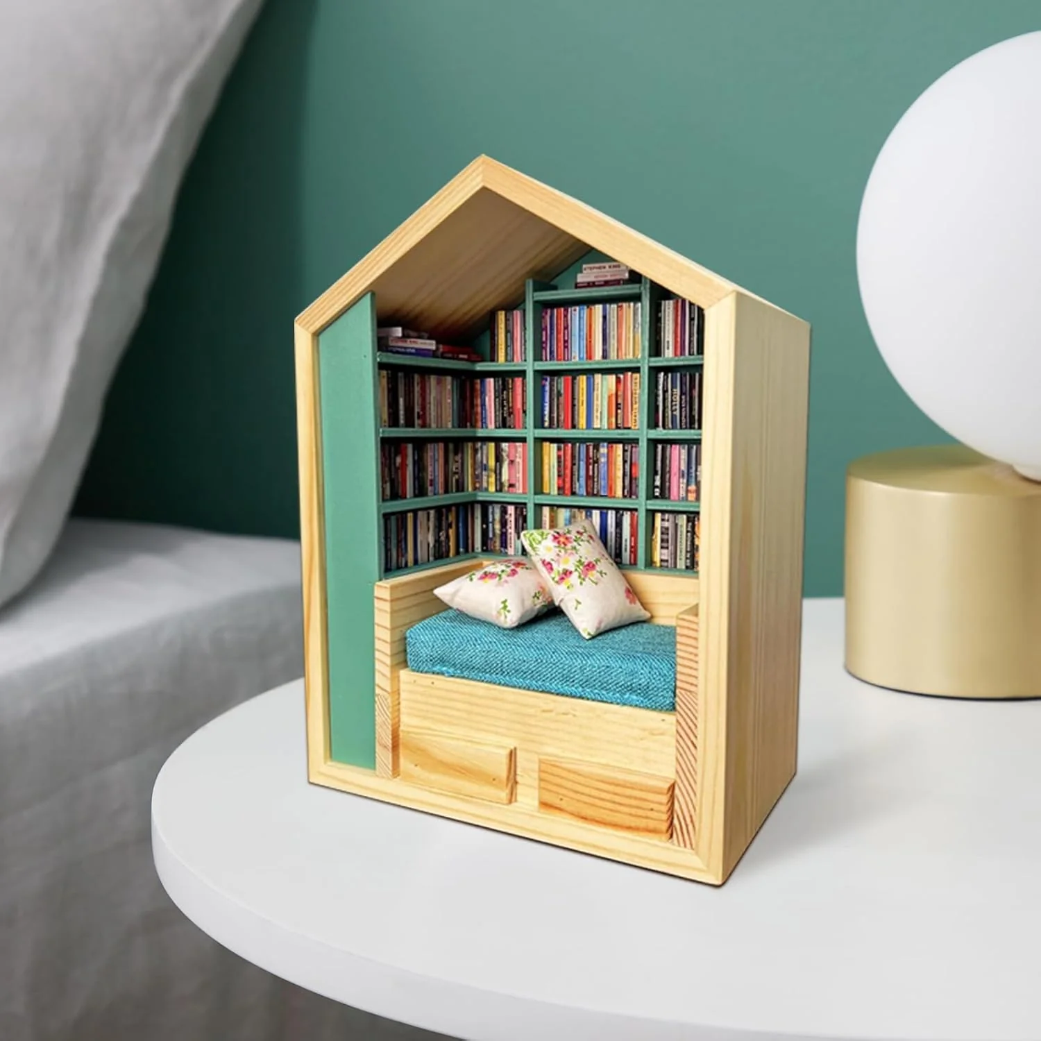 Miniature Anxiety Bookcase – An antique-style bookstore with tiny books - Image 8