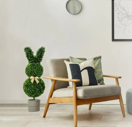 Outdoor Artificial Turf Bunny-Shaped Topiary Tree - Image 11