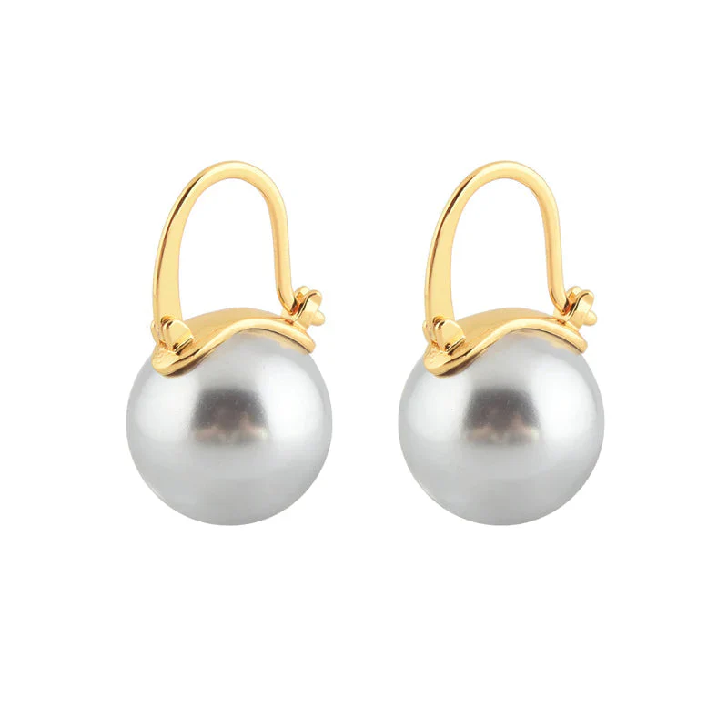 Black Pearl Earrings Available in White Champagne Grey Gold and Black Pearl Dangle Earrings - Image 14