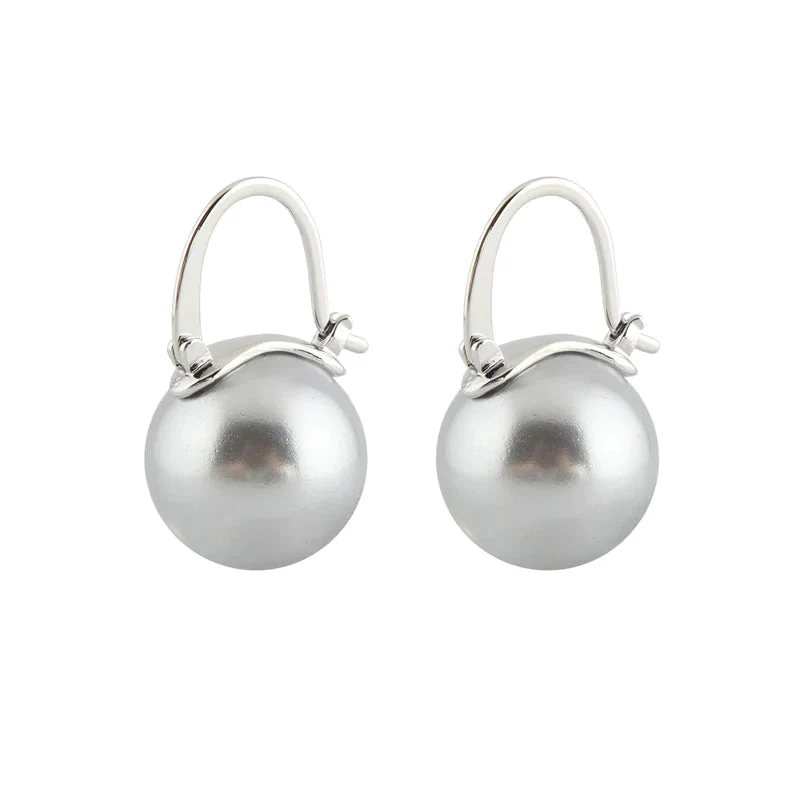 Black Pearl Earrings Available in White Champagne Grey Gold and Black Pearl Dangle Earrings - Image 15