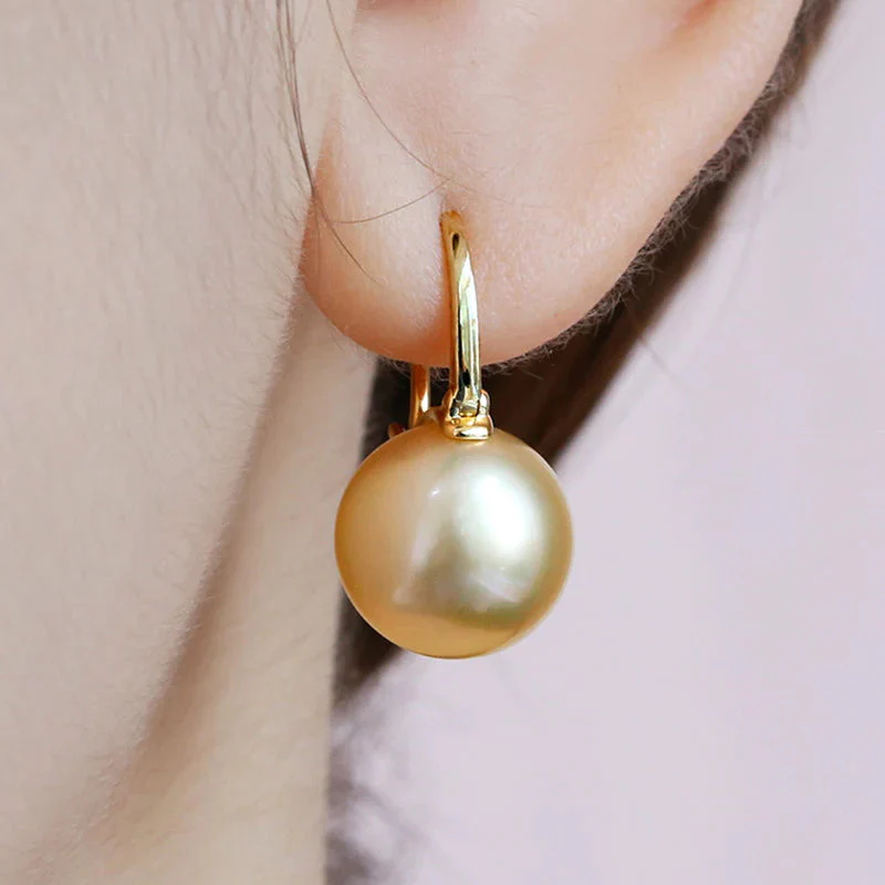Black Pearl Earrings Available in White Champagne Grey Gold and Black Pearl Dangle Earrings - Image 2