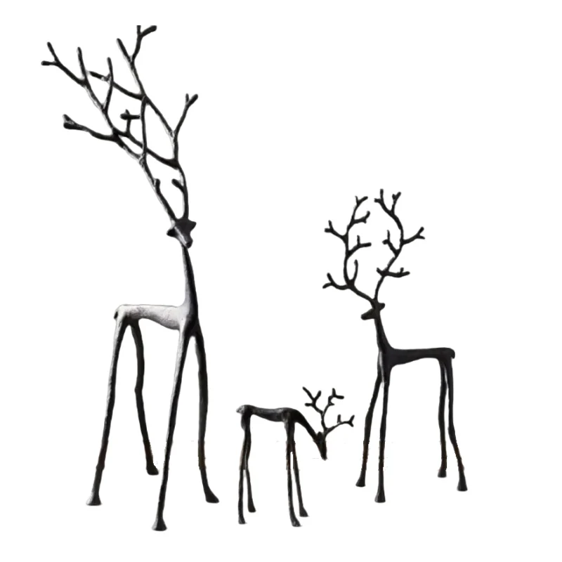 Black Reindeer Statues-Christmas Decorations - Image 19