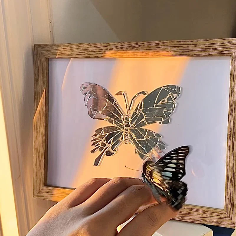 Creative handmade DIY - 🦋Butterfly Broken Mirror Photo Frame - Image 3