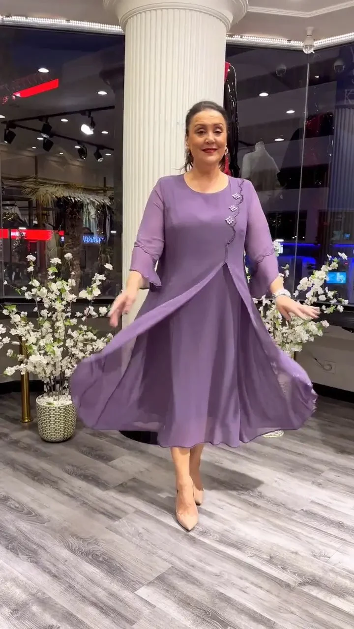 Women's Chiffon Solid Color Loose Dress - Buy Two And Get Free Shipping - Image 2