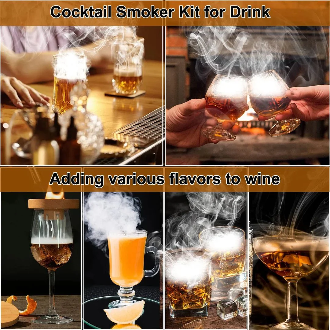 Cocktail Smoker with 8 flavors -Bourbon Whiskey Gifts for Men - Image 4