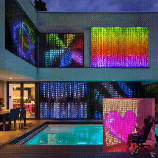 Color Waves LED Curtain Sync Lights - Image 2