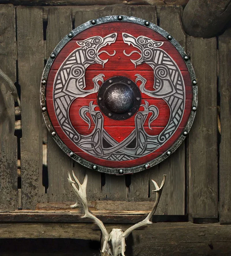 Eivor Valhalla Raven Battle Damaged Viking Wooden Shield 30CM - Image 13