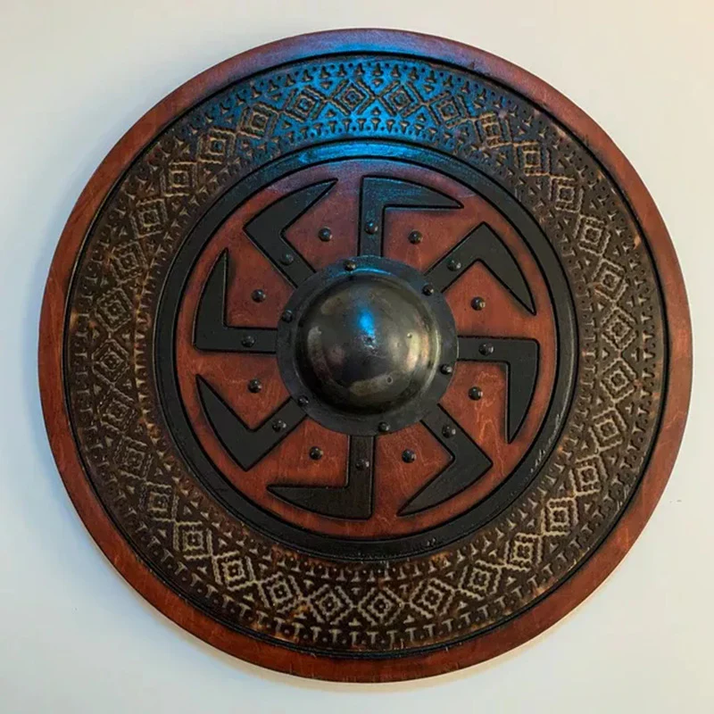 Eivor Valhalla Raven Battle Damaged Viking Wooden Shield 30CM - Image 16