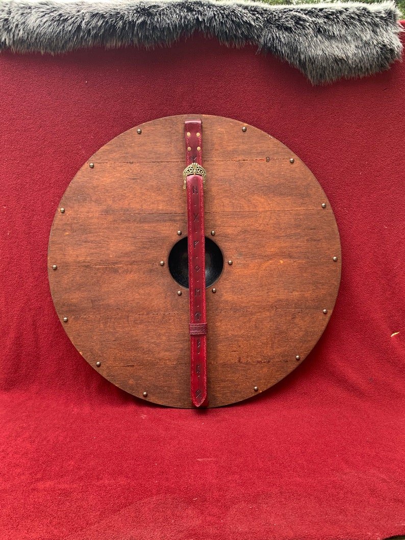 Eivor Valhalla Raven Battle Damaged Viking Wooden Shield 30CM - Image 7