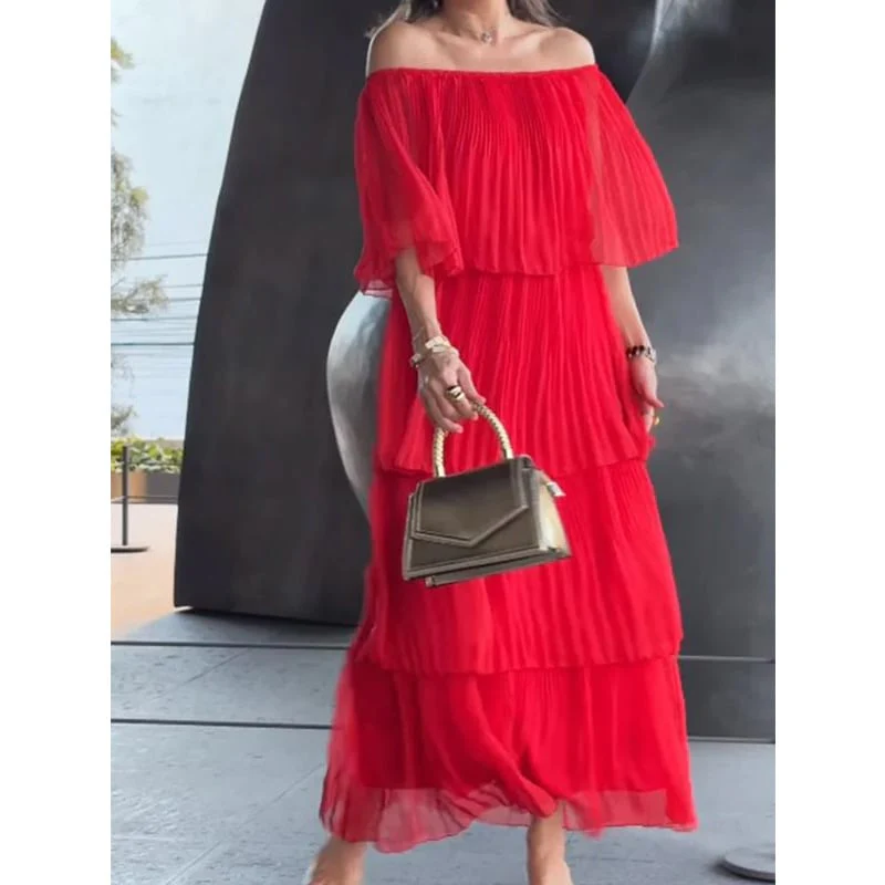 Elegant chiffon cake long dress(buy 2 free shipping) - Image 4