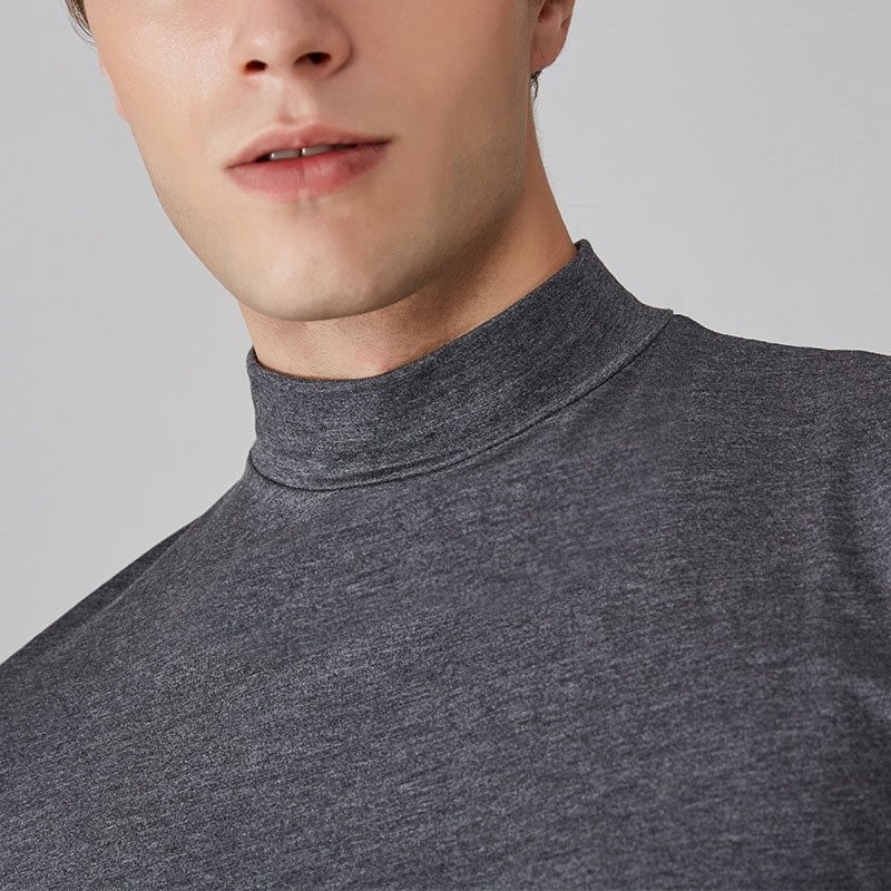Men 's High Neck Slim Fit T-shirt - Image 7