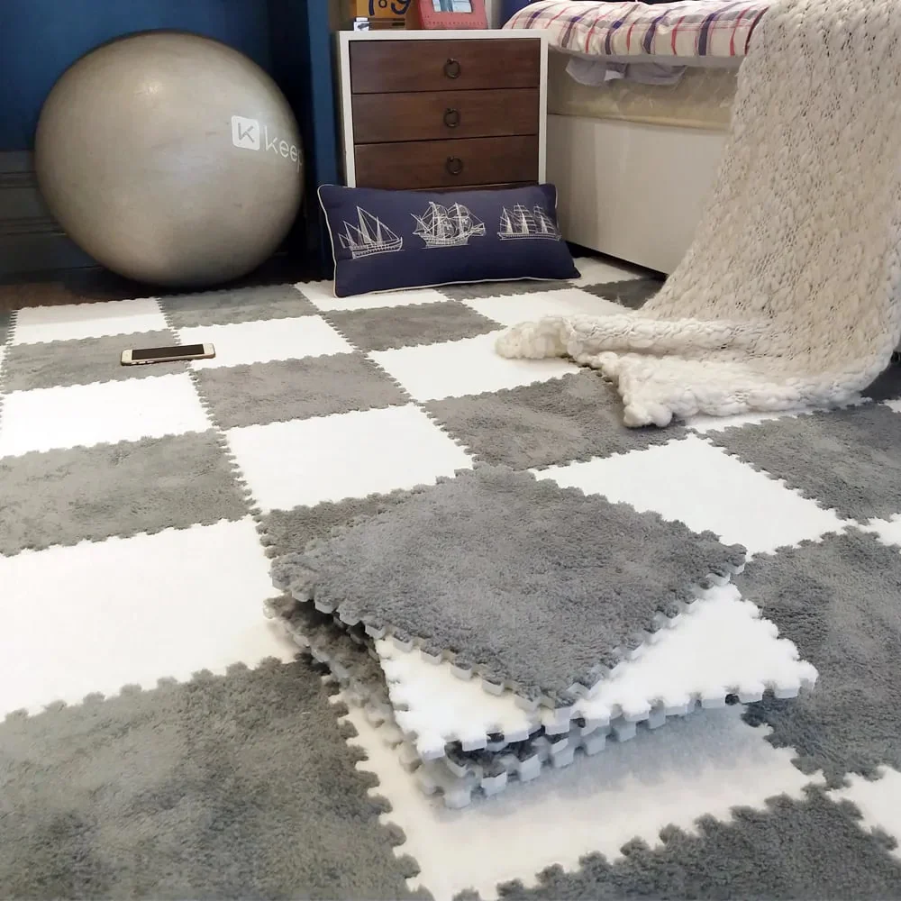 Child Carpet Baby Assembled Home Shaggy Soft Splice EVA Foam Mats - Image 5