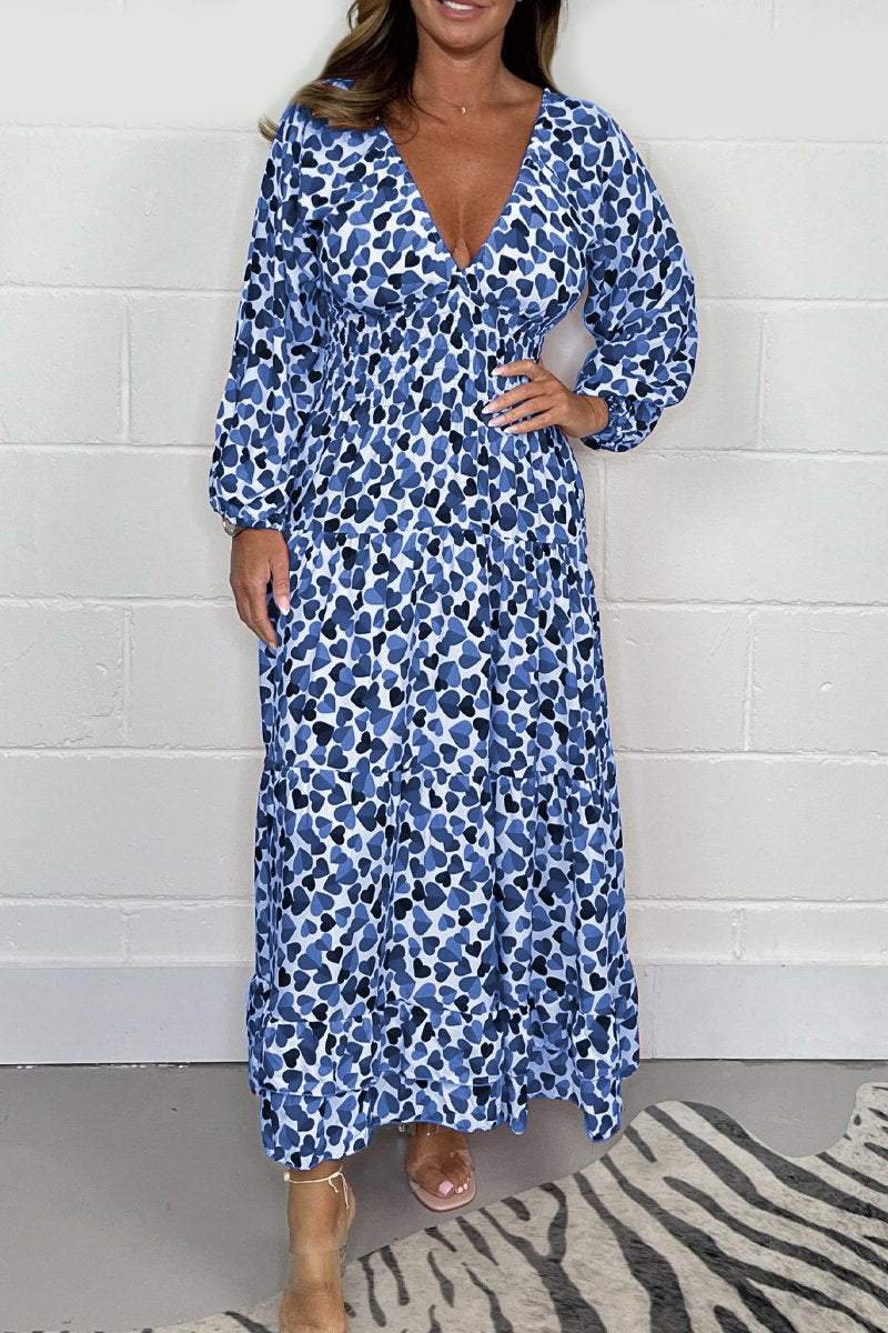 💃Heart Smocked Midi Dress - Image 2