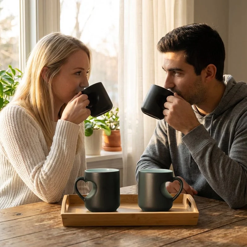 š„Buy More Save MorešHeart-shaped Color-changing Ceramic Mugš - Image 11