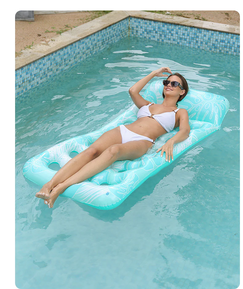Inflatable Water Lounger with Armrests and Mesh - Order now and get a free pump! - Image 14