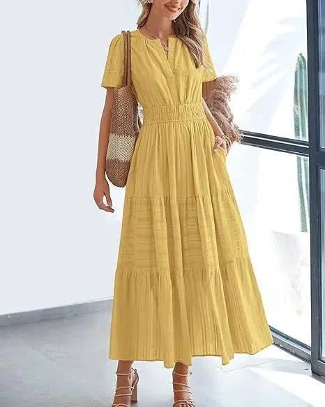 🎉This week's special offer💗Lacey - V-Neck Long Dresses - Image 11