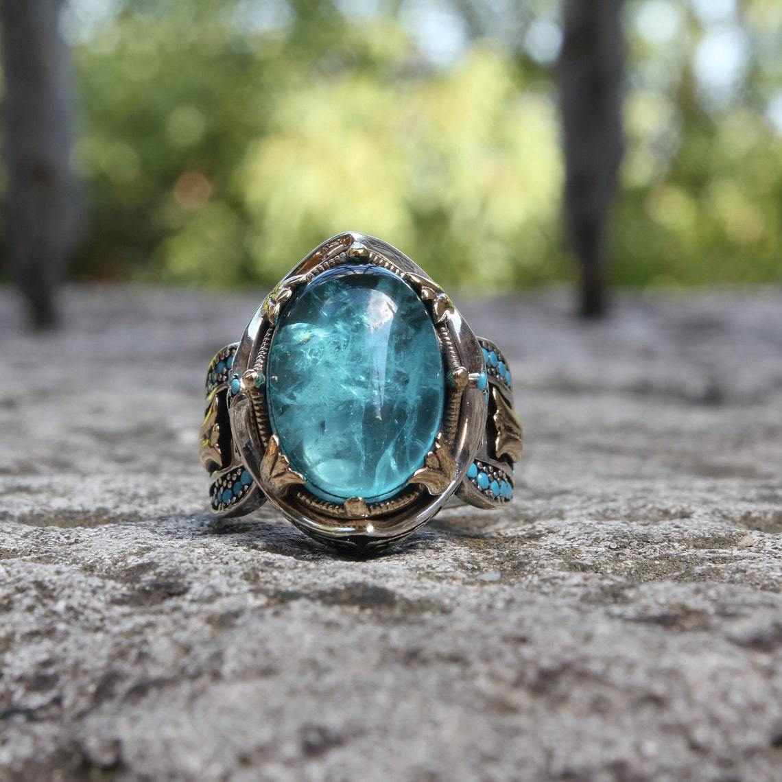 🎁Luxury Sapphire Silver Ring - Image 3