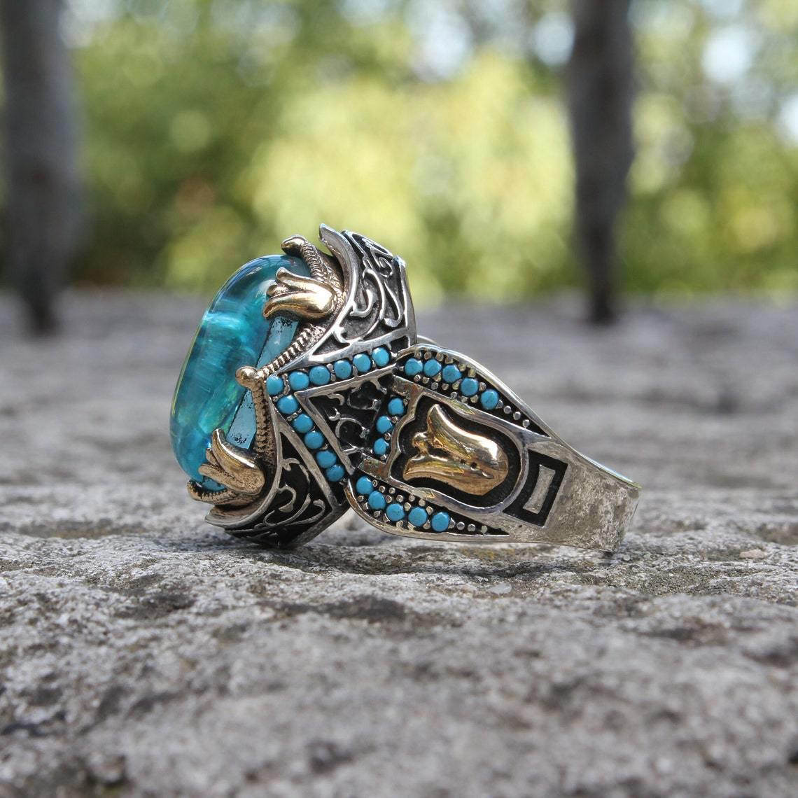 🎁Luxury Sapphire Silver Ring - Image 5