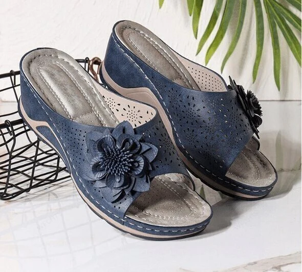 Leather Soft Footbed Orthopedic Arch-Support Sandals - Image 4