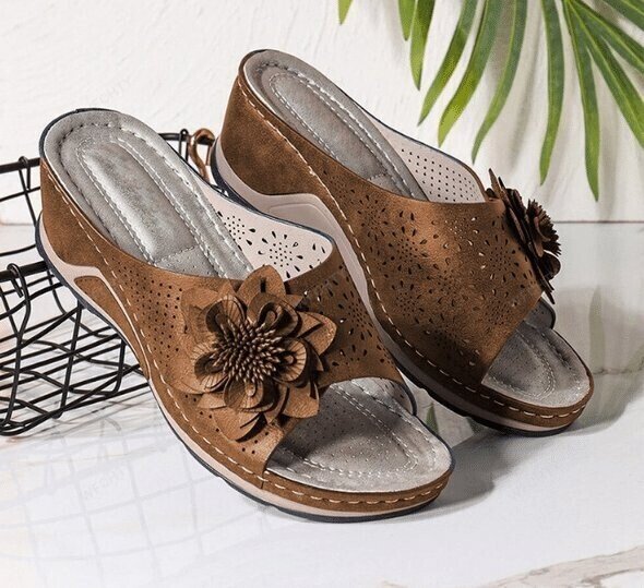 Leather Soft Footbed Orthopedic Arch-Support Sandals - Image 6
