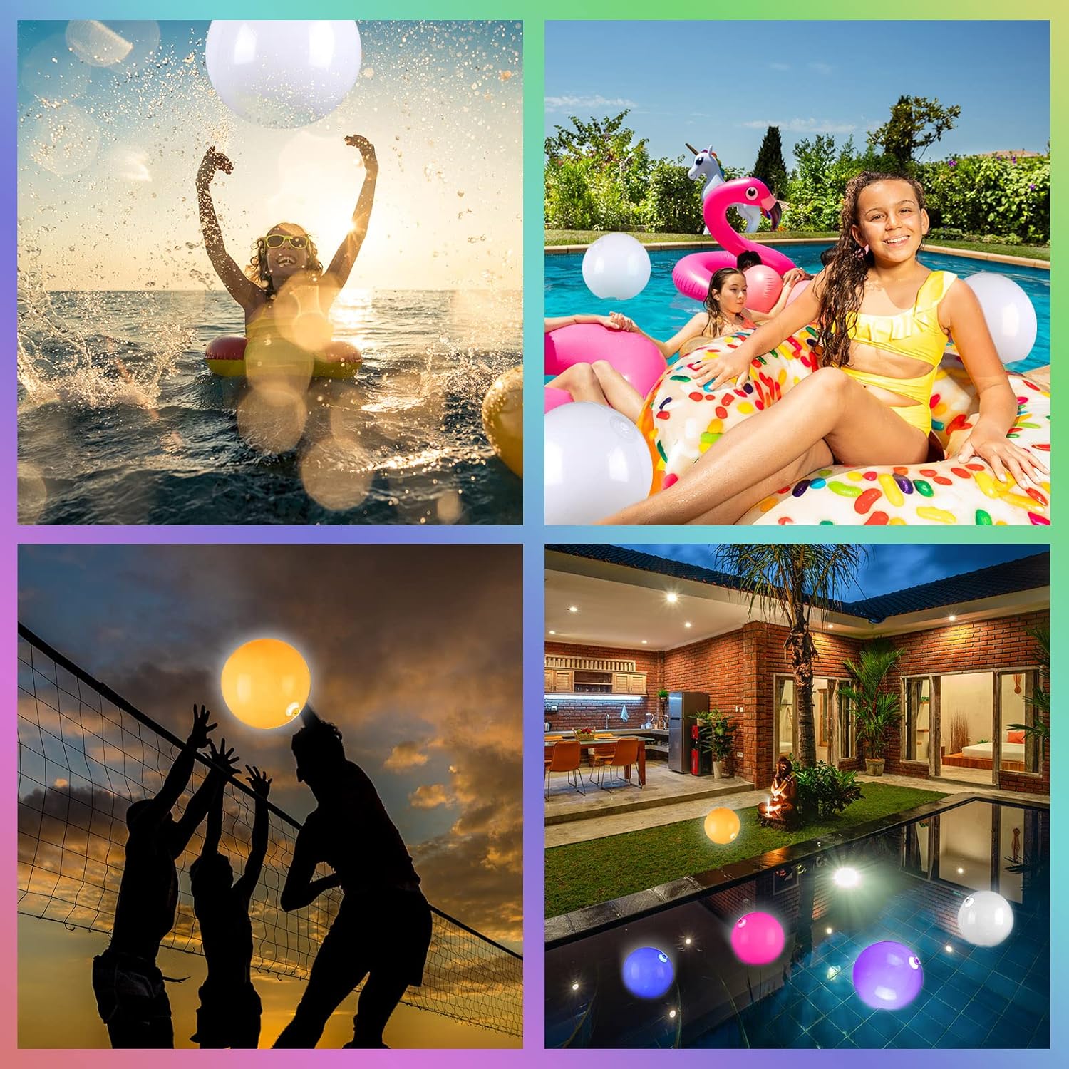 Pool Decoration🎉LED Light 16 Colors Luminous Beach Ball - Image 4
