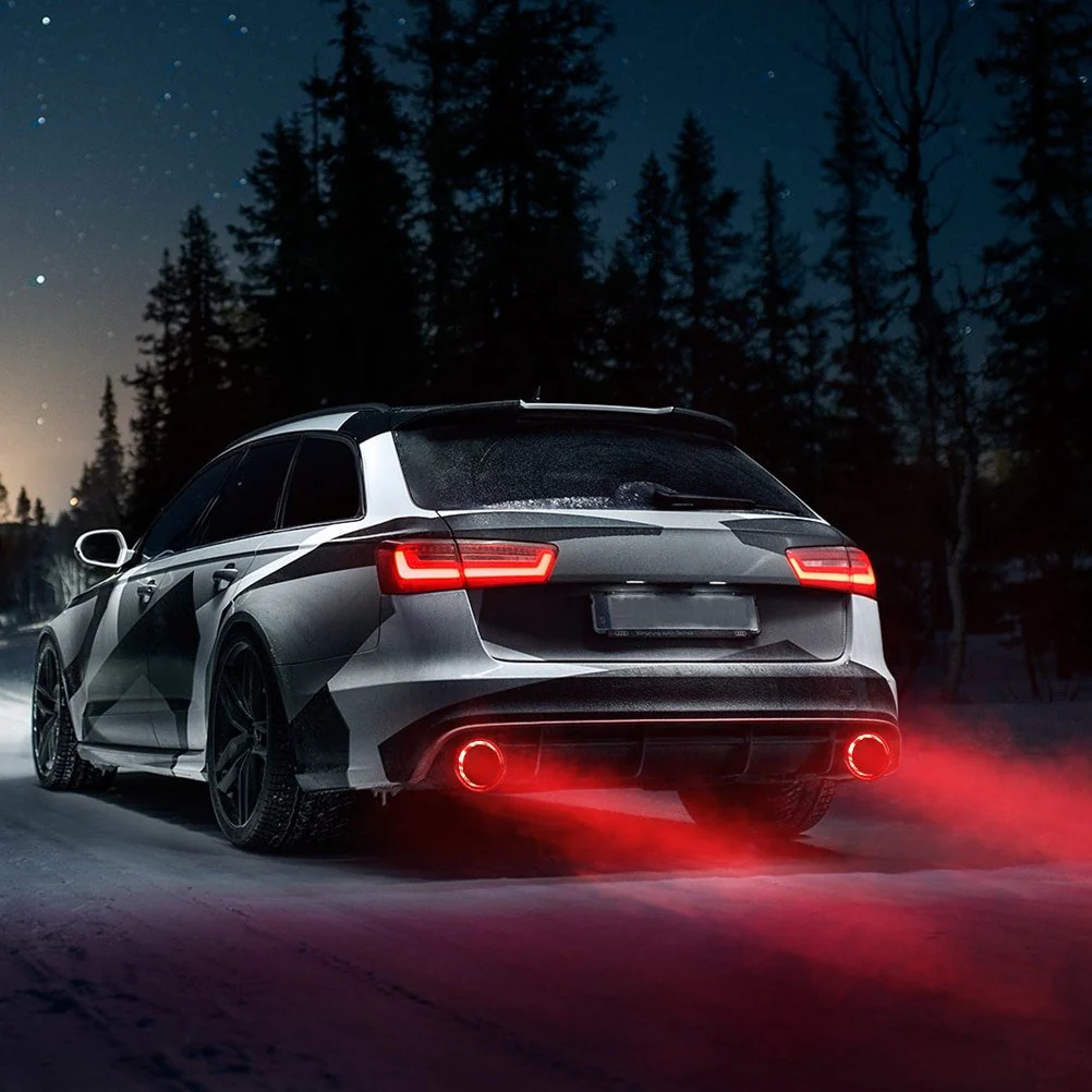 šLED Flaming Luminous Universal Car Modified Carbon Fiber Tail pipesš„ - Image 3