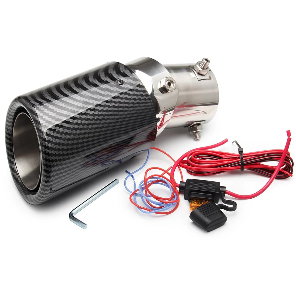 šLED Flaming Luminous Universal Car Modified Carbon Fiber Tail pipesš„ - Image 5