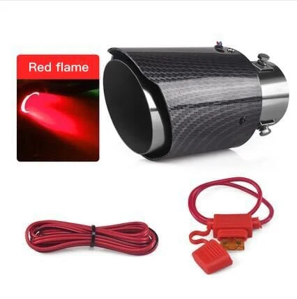 šLED Flaming Luminous Universal Car Modified Carbon Fiber Tail pipesš„ - Image 8