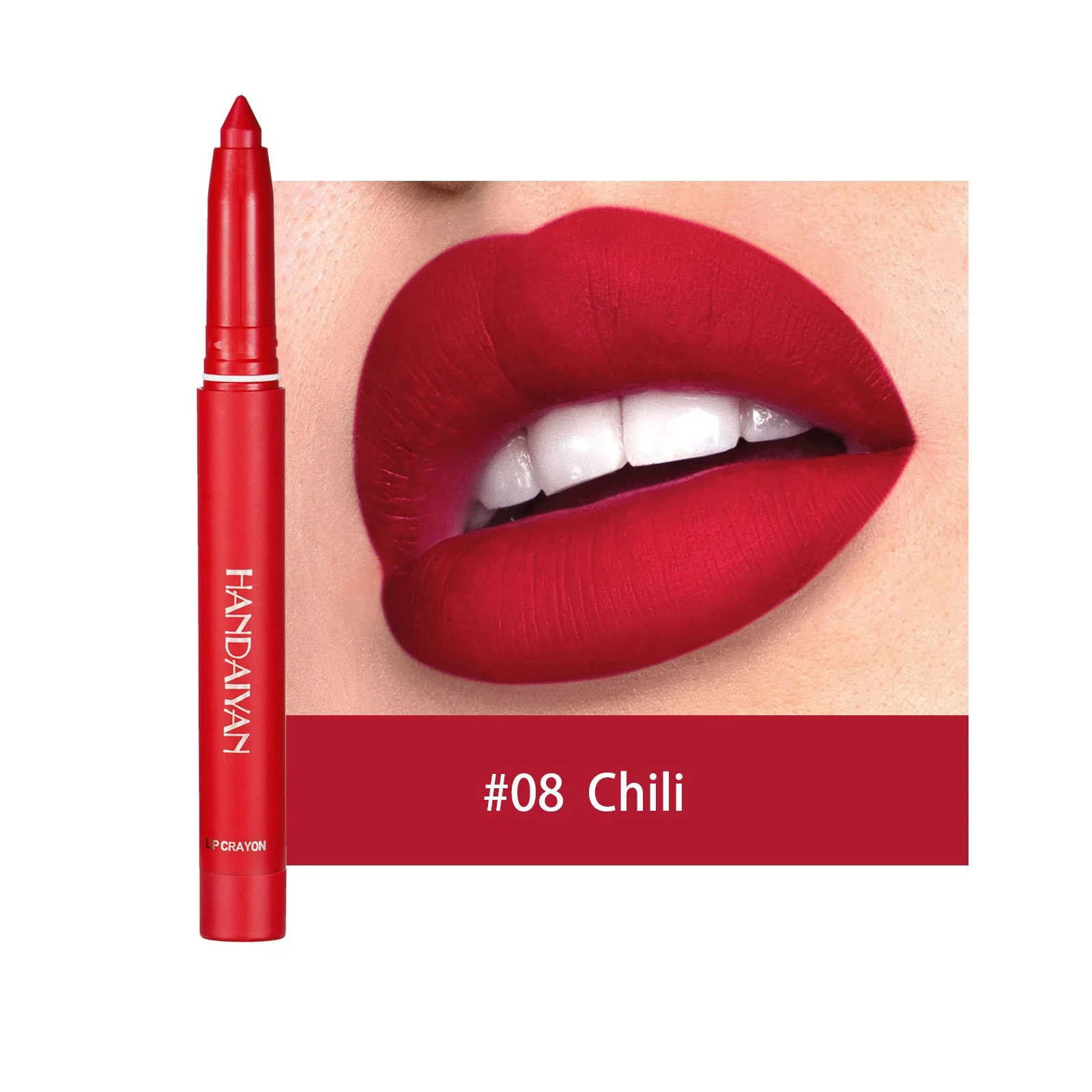 12 Color Rotating Sharpenable Matte Lipstick Pencils - Image 17