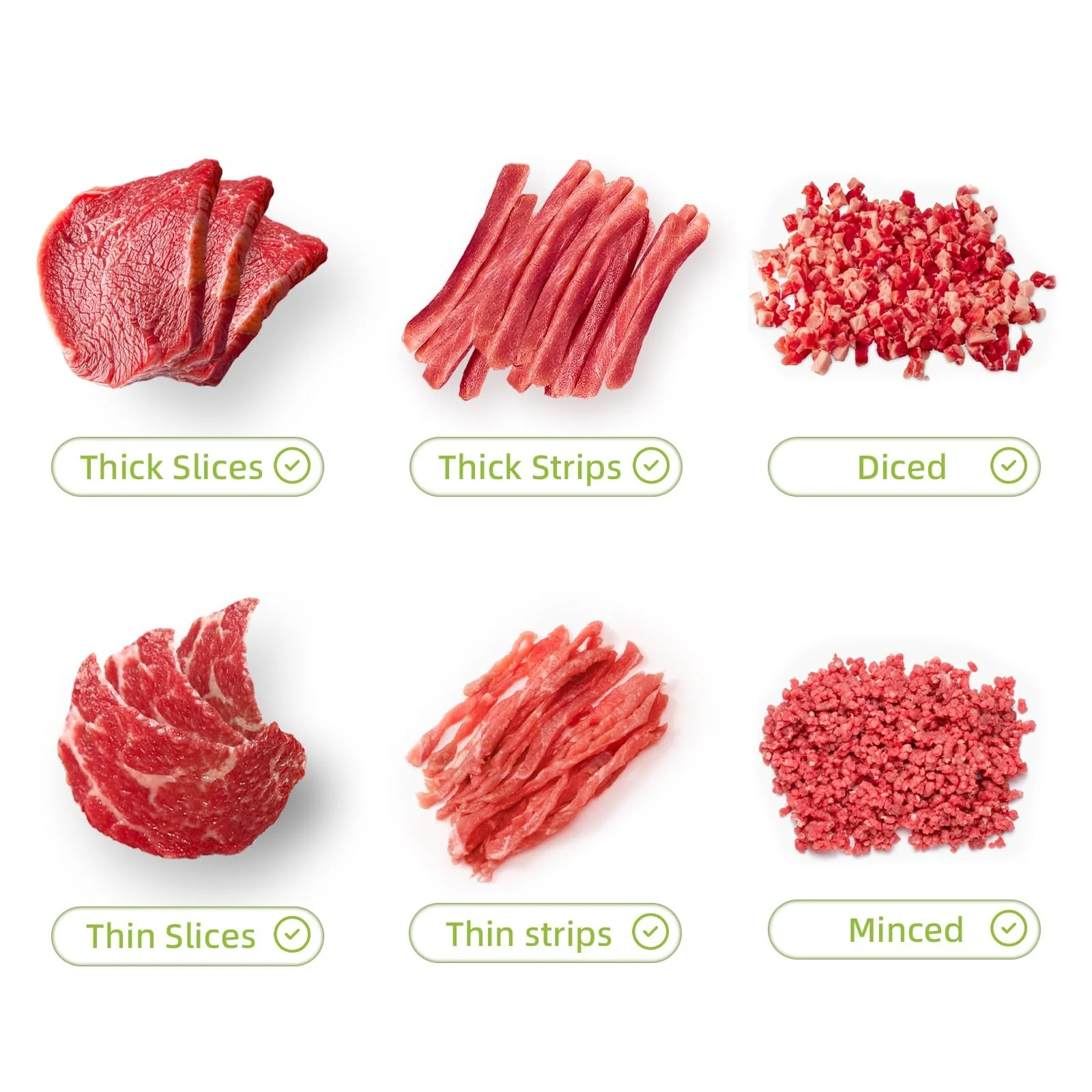 Meat Slicer For Fresh Raw Meat, Adjustable Thickness 2 Or 4 Mm, 17-In-1 Stainless Steel Meat Cleaver Kitchen Knife - Image 3