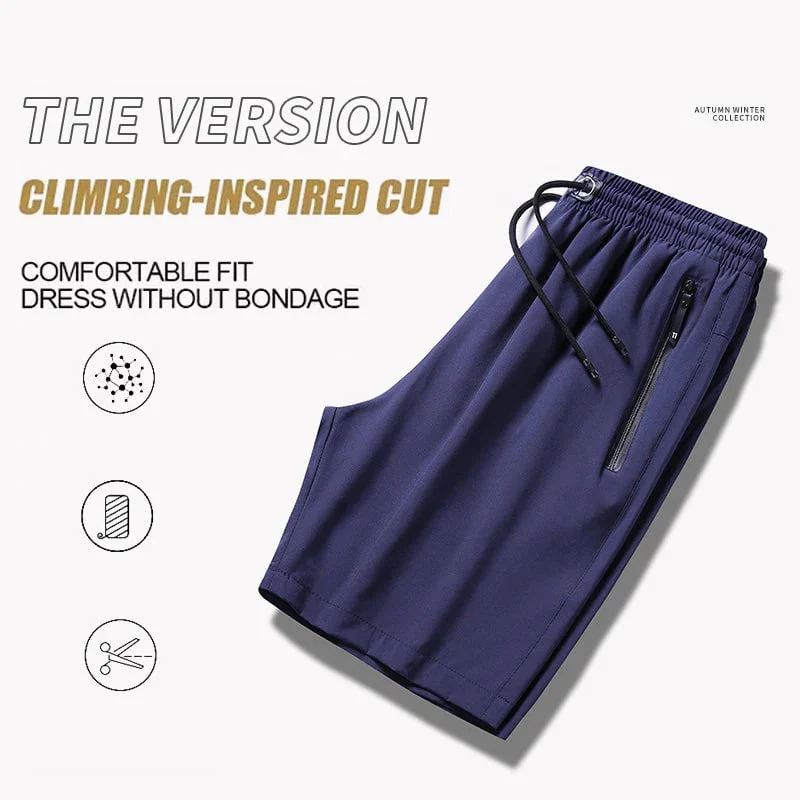 Men's Plus Size Ice Silk Stretch Shorts - Image 14