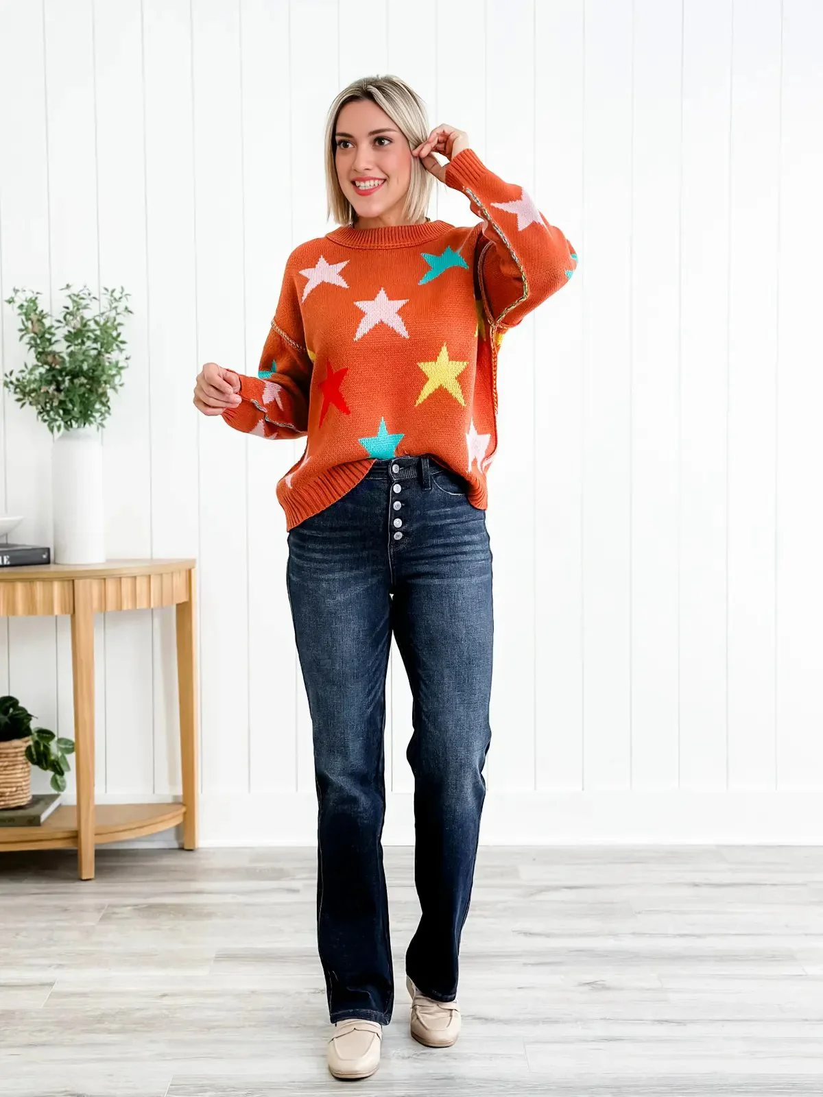 Mid Rise Button Fly Bootcut Jeans ( Buy 2 Free Shipping) - Image 16