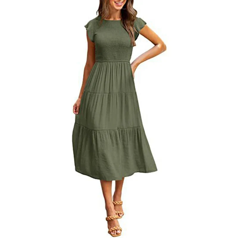 WOMEN'S SUMMER CASUAL FLUTTER SHORT MIDI DRESS 🔥 - Image 19