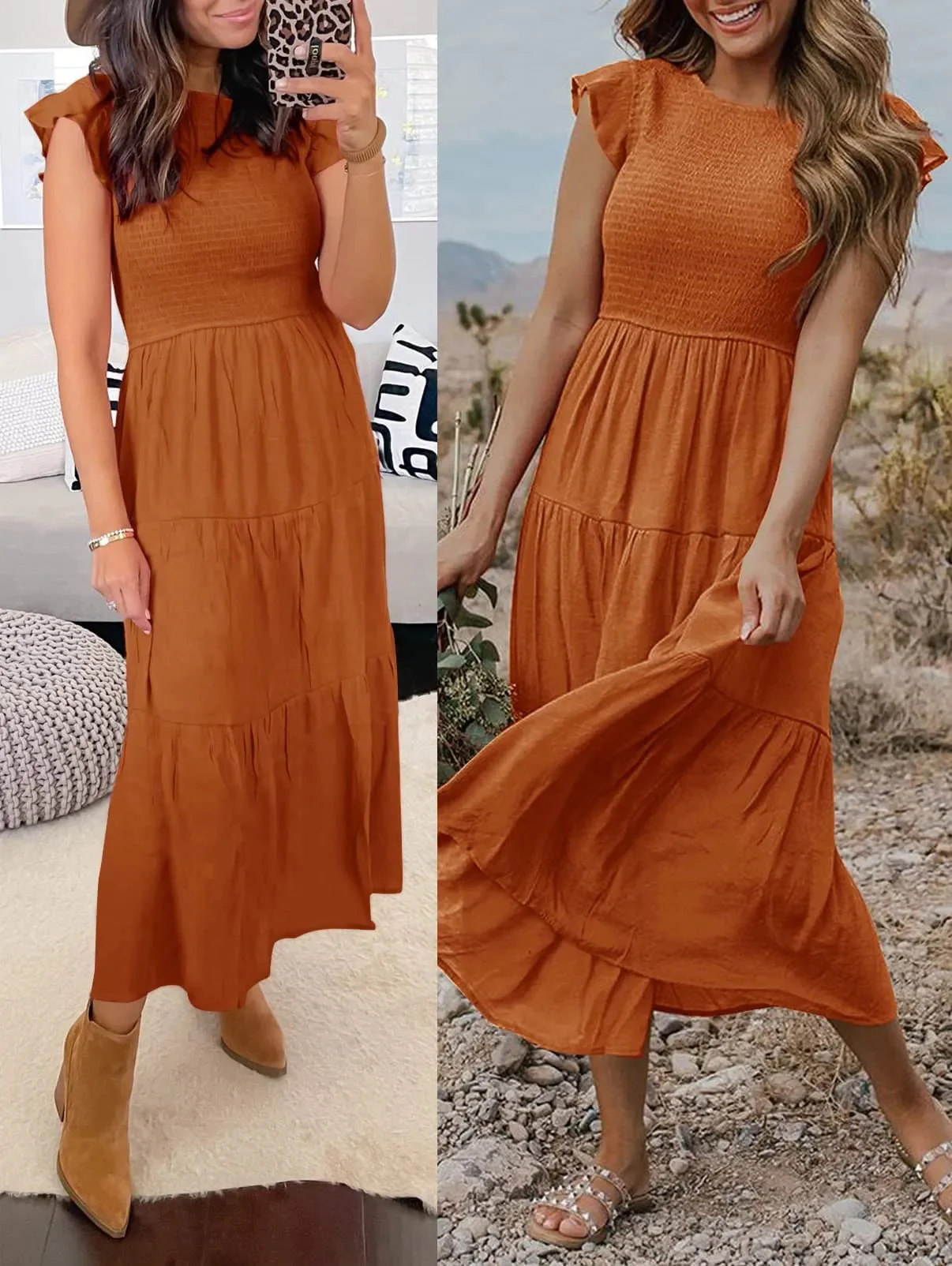 WOMEN'S SUMMER CASUAL FLUTTER SHORT MIDI DRESS 🔥 - Image 6