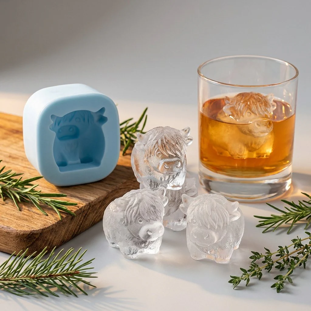 🐮 Mini Highland Cow Ice Cube & Dessert Mold 🧊🍪 Cute 3D Ice for Drinks, Parties & Gifts🎁 - Image 2
