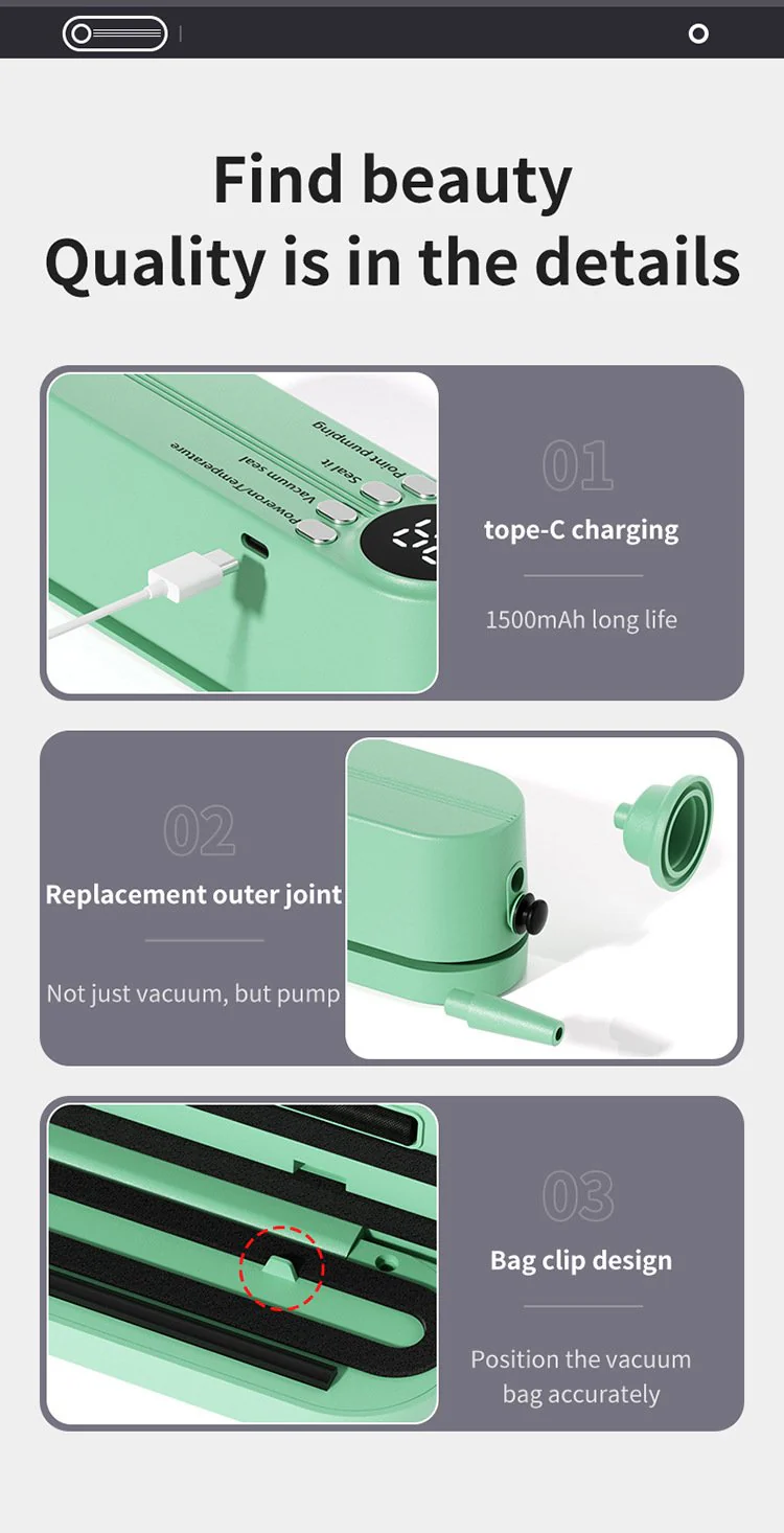 🥗 Keep Your Food Fresh ✨Mini Wireless Vacuum Sealer - Image 20