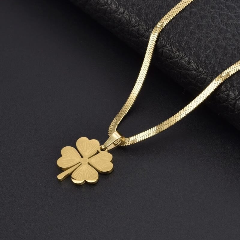 Gold Plated Lucky Clover Necklace - Image 8