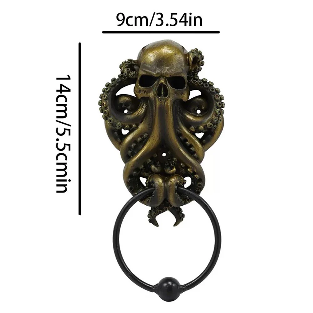 New Halloween Gift Decoration Cthulhu Octopus Skull Door Knocker - The Perfect Blend of Horror and Art - Image 5