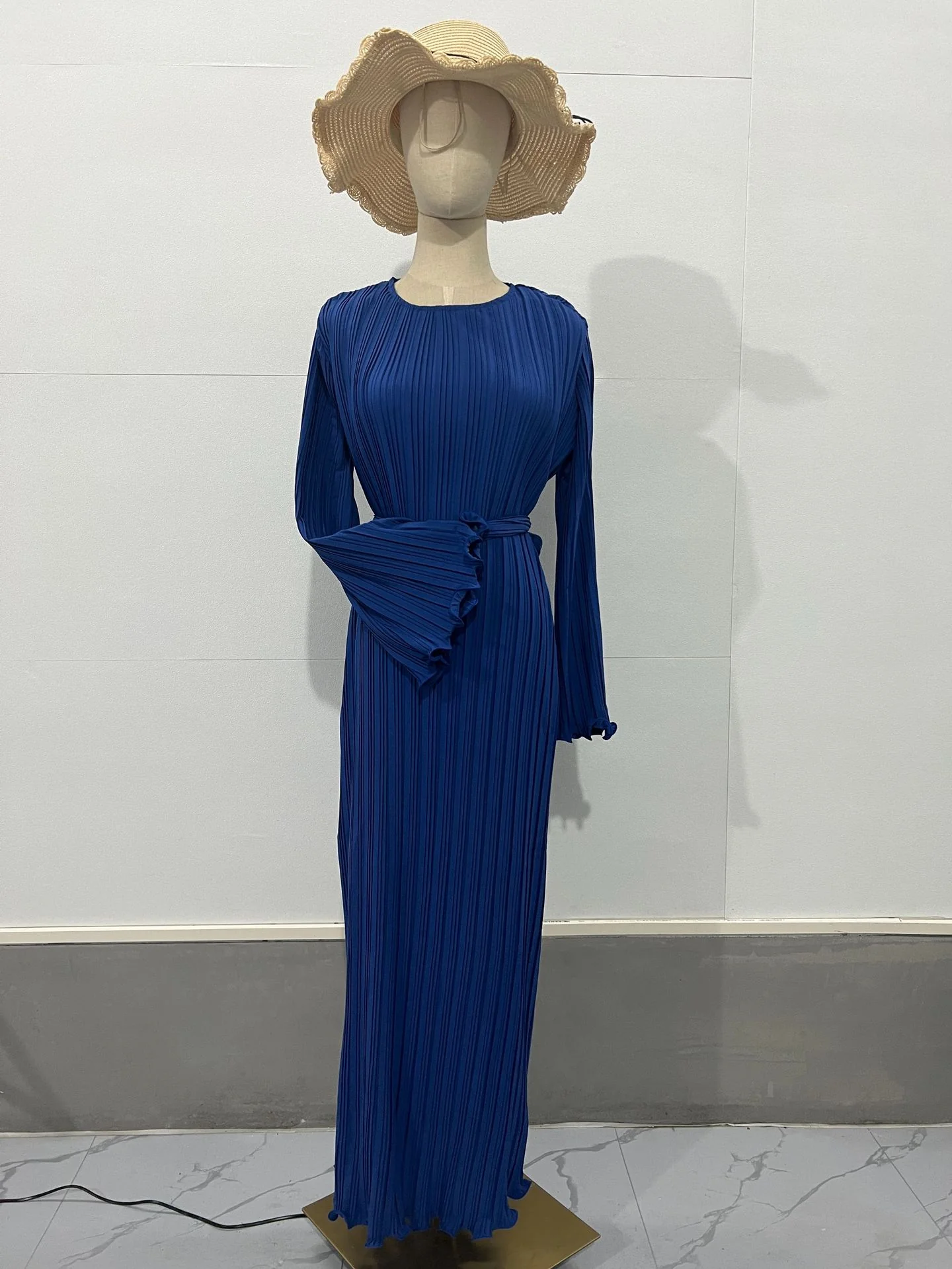 Pleated Bell Sleeve Maxi Dress (Buy 2 Free Shipping) - Image 8
