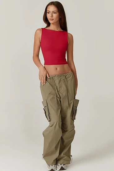 Women's Sexy Open Back Sleeveless Crop Tank - Image 7