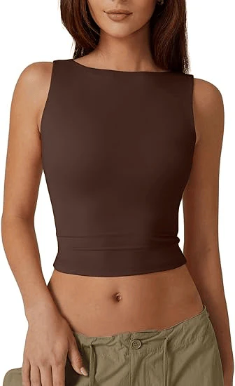 Women's Sexy Open Back Sleeveless Crop Tank - Image 9