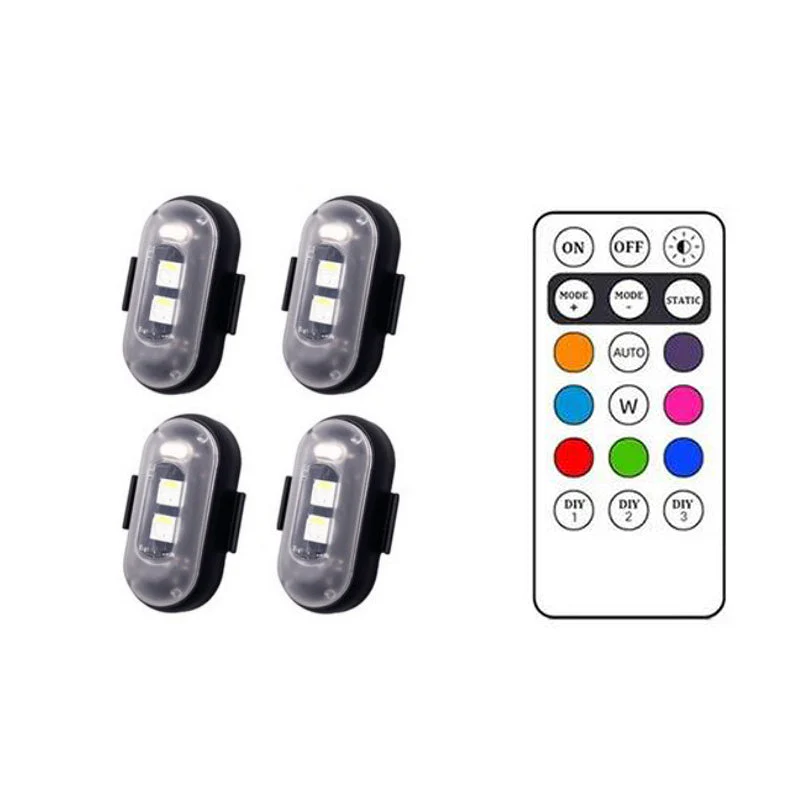Universal colorful flashing warning light for drones, cars, motorcycles and bicycles Remote Control Strobe Light - Image 12