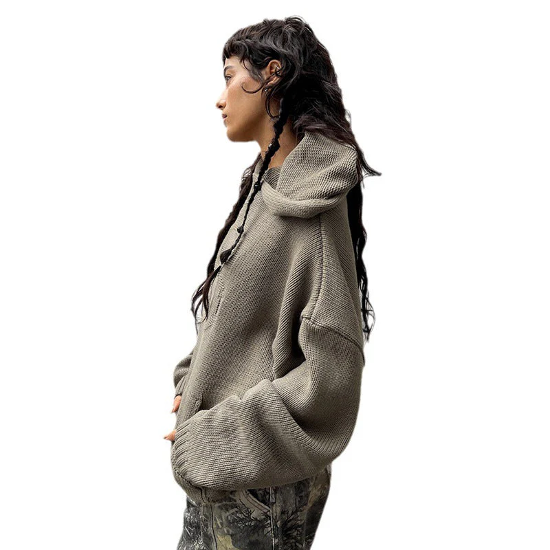 S Embossing Knitting Hoodies - Image 3